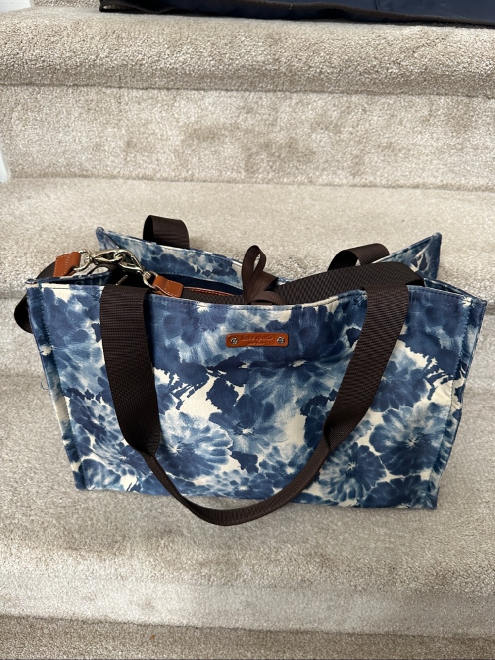 Kate Spade Blue Floral baby bag